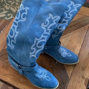 Blue boots only worn once